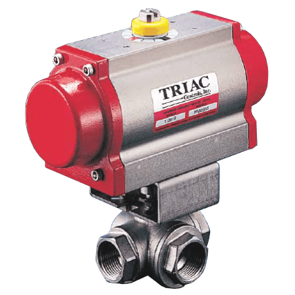 A-T Controls 3-Way General Purpose Automated Ball Valve, 38 Series